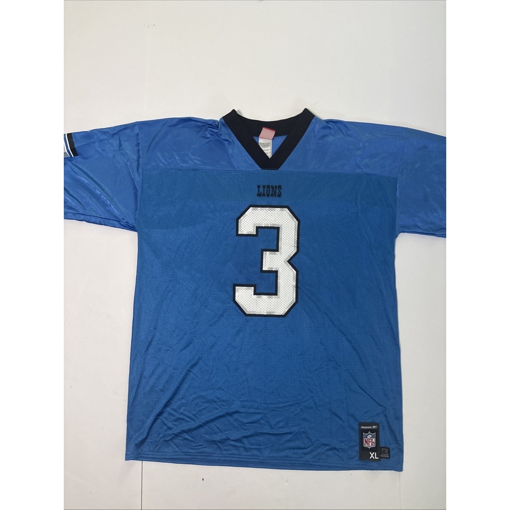 Mens Reebok Detroit Lions Joey Harrington 3 NFL Jersey Blue XL EUC
